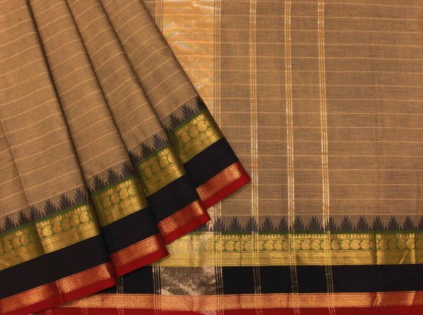 Kanchi Chettinad Cotton Saree Retta Pet Border