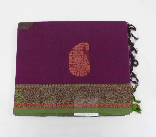 Handloom Pure Kovai Cotton Saree Purple