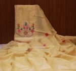 Semi Tussar With Salwar Material In Light Yellow