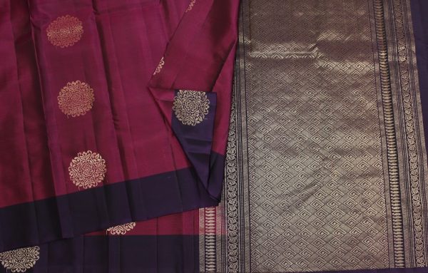 Pavithram Soft Silk Saree In Dark Magenta