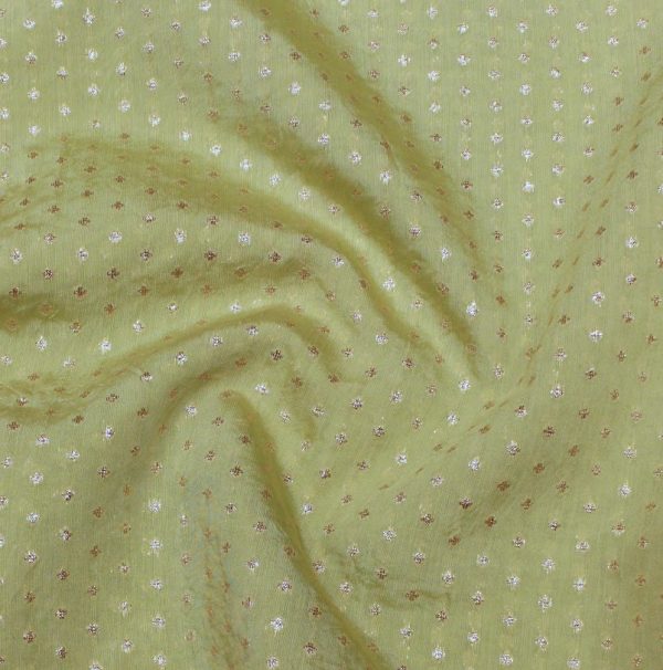 Kota Linen Saree In Pista Green