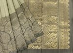 Handloom Pure Soft Silk Saree In Silver Grey
