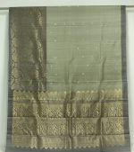 Handloom Pure Soft Silk Saree In Silver Grey