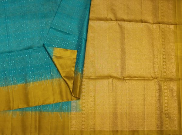 Handloom Pure Soft Silk Saree In Teal Blue