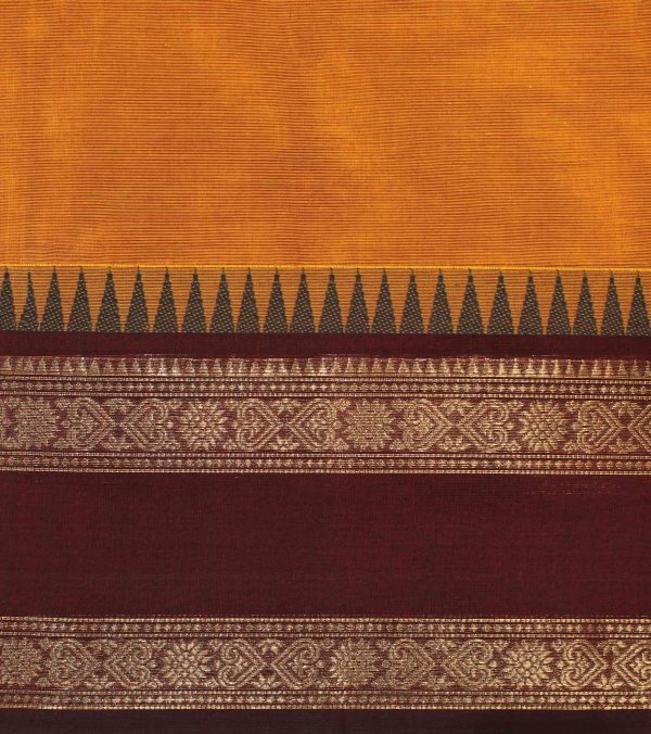 Golden Yellow Chettinad Cotton Saree