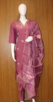 Dark Onion Pink Tissue Salwar Set