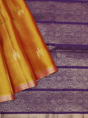 Mustard Yellow Pure Soft Silk Saree