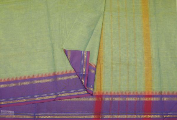 Dual Tone Green Chettinad Cotton Saree