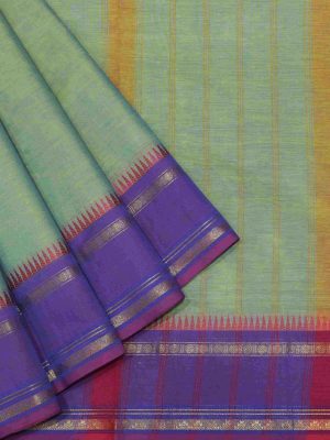 Dual Tone Green Chettinad Cotton Saree