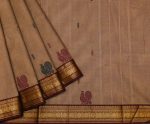 Kanchi Chettinad Cotton Saree Light Brown