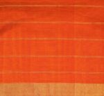 Silk Cotton Dark Red Saree In Checks Patterns