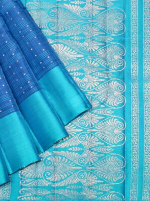 Pavithram Soft Silk Saree In Fun Blue With Copper Zari