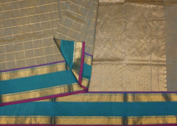 Narayanpet Saree In Dual Shade With Ganga Jamuna Patterns