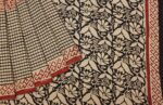 Beige Cream Bagru Mulmul Saree