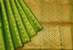 Lime Green Soft Silk Saree with Checks