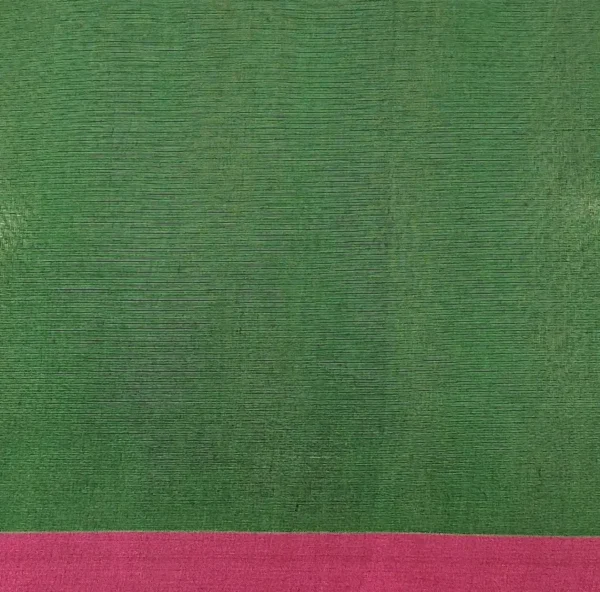 Iconic Kovai Cotton Saree In Bottle Green With Tree Motifs