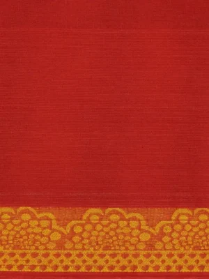 dark pastel red kovai cotton saree In Blouse