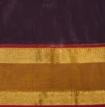 Narayanpet Saree In Dark Wine With Ganga Jamuna Pattern