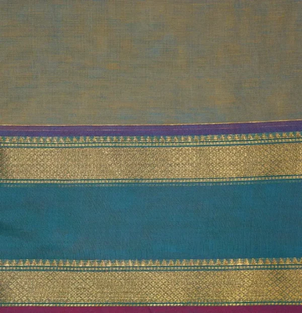 Narayanpet Saree In Dual Shade With Ganga Jamuna Patterns