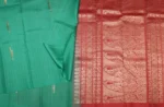 Soft Silk Saree In Teal Blue Shade With Borderless