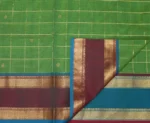 Narayanpet Saree In Light Green With Subtle Checked Pattern