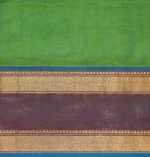 Narayanpet Saree In Light Green With Subtle Checked Pattern