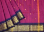 Narayanpet Saree In Magenta Pink With Traditional Border