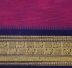 Narayanpet Saree In Magenta Pink With Traditional Border