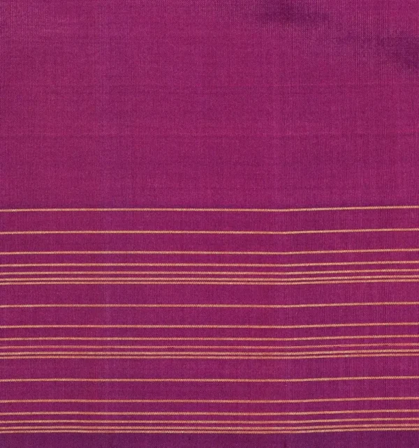 Soft Silk Saree In Rust Orange With Geometric Patterns