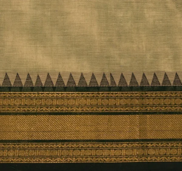 Narayanpet Saree In Sage Green With Mango Motifs