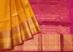 Soft Silk Saree In Yellowish Orange With Thilagam Motifs