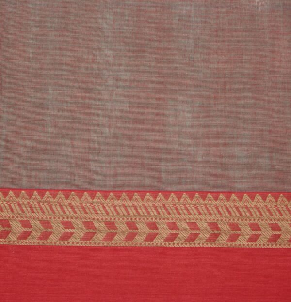Mauve Kovai Cotton Saree Triangle Threadwork