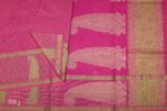 Dark Pink Kovai Cotton Saree Threadwork
