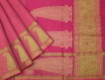 Dark Pink Kovai Cotton Saree Threadwork