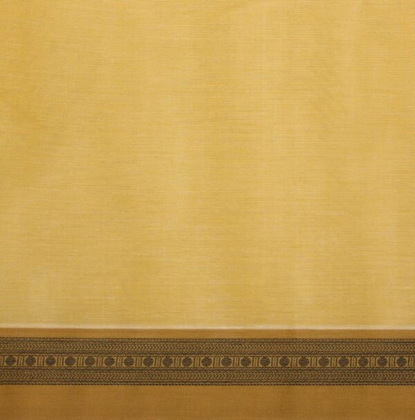 Beige Kovai Cotton Saree Temple Threadwork