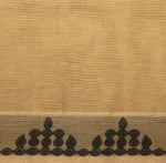 Embossed Kovai Cotton Saree In Beige Cream