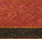 Embossed Kovai Cotton saree In Orange Dual Shade