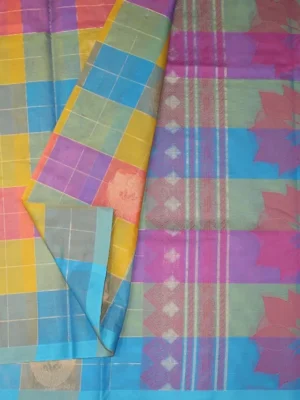 Multi Color Kovai Cotton Saree In Cone