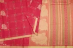 Pure Kovai Cotton Saree In Checks Pattern With Mango Motif