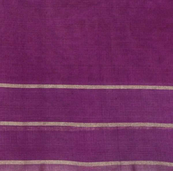 Pure Silk Cotton Saree In Vibrant Purple With Thilagam Motifs