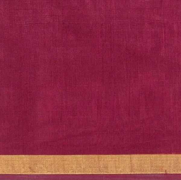 Pure Silk Cotton Saree In Sunset Orange With Small Motifs