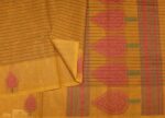 Pure Kovai Cotton Saree In Yellowish Orange With Thilagam Motif