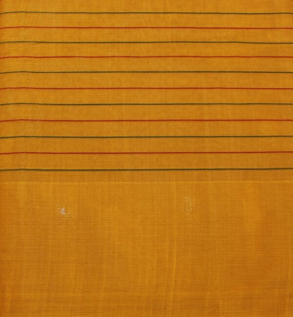 Pure Kovai Cotton Saree In Yellowish Orange With Thilagam Motif