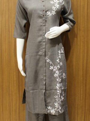 Salwar Co-ord Suit In Grey Color