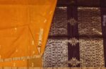 Mustard Silk Cotton Saree Zari Buttas