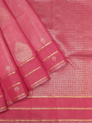 Rose Pink Silk Cotton Saree