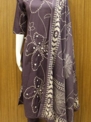 Purple Floral Salwar Suit