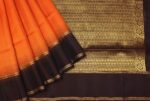 Rust Orange Vairaoosi Soft Silk Saree