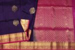 Dark Purple Soft Silk Saree with Contrast Pallu