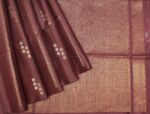 Dark Wine Borderless Silk Saree